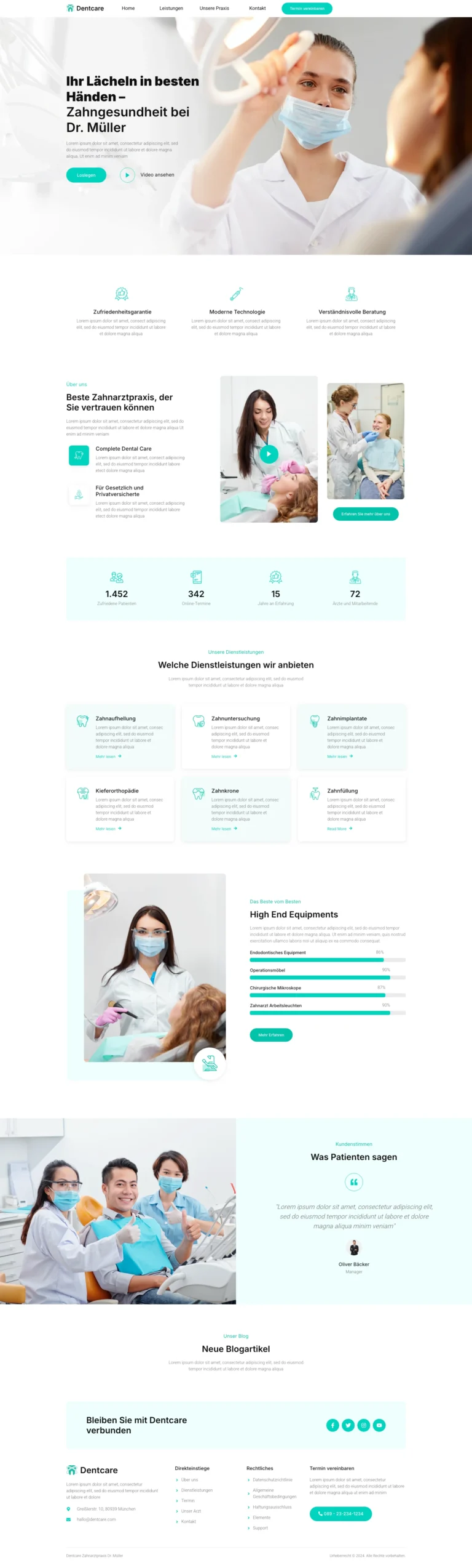 Webdesign für Arztpraxen Zahnarztpraxis