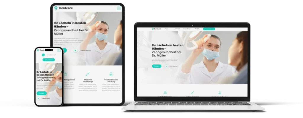 Webdesign für Arztpraxen Zahnarztpraxis