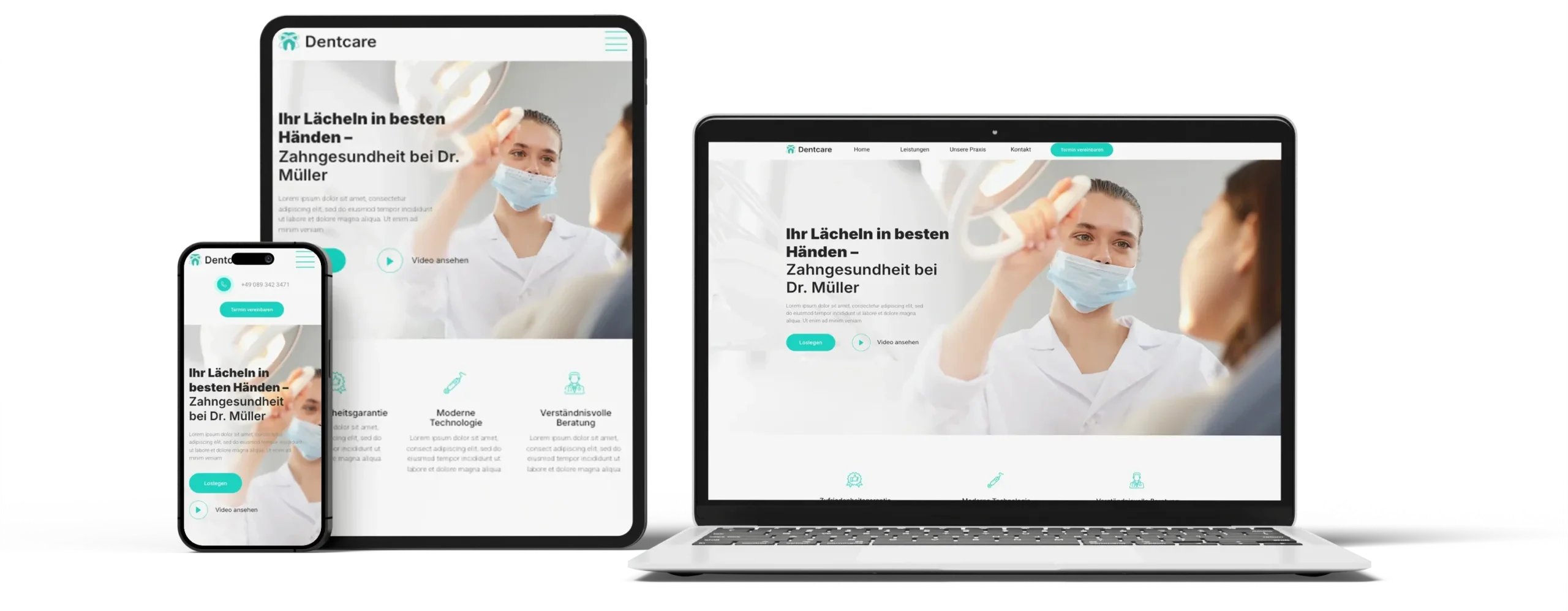 Webdesign für Arztpraxen Zahnarztpraxis