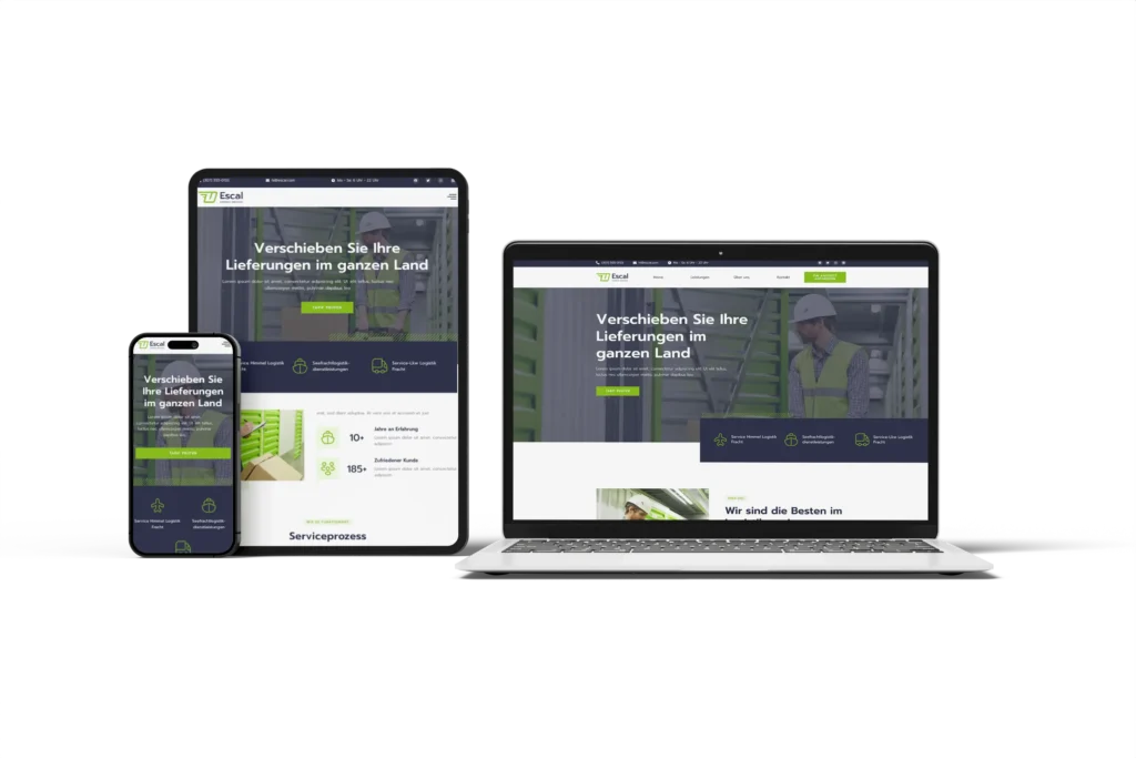 Website für Logistikunternehmen Escal