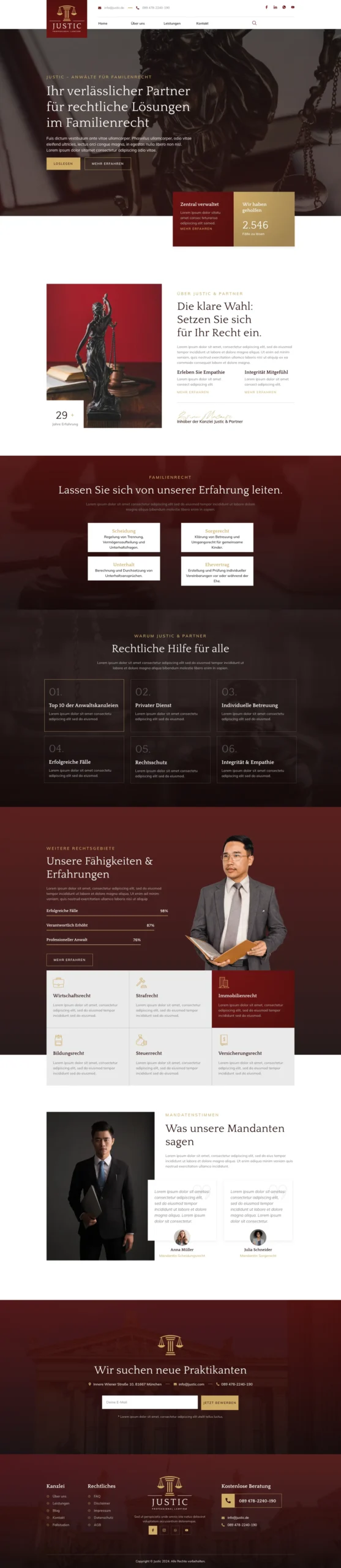 Webdesign für Rechtsanwälte Familienrecht