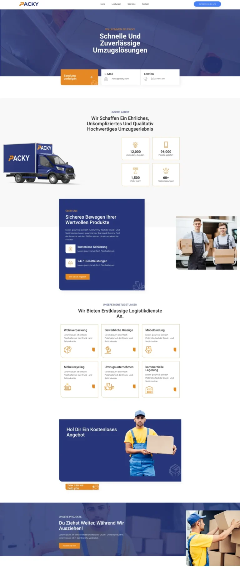 Website für Logistikunternehmen