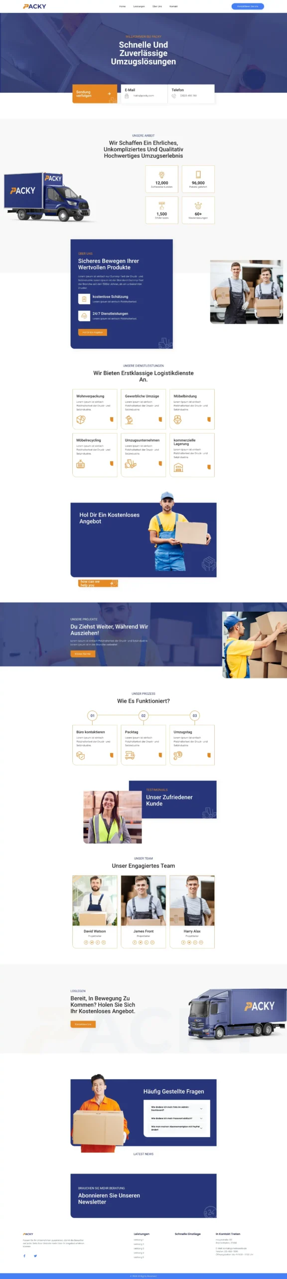Website für Logistikunternehmen