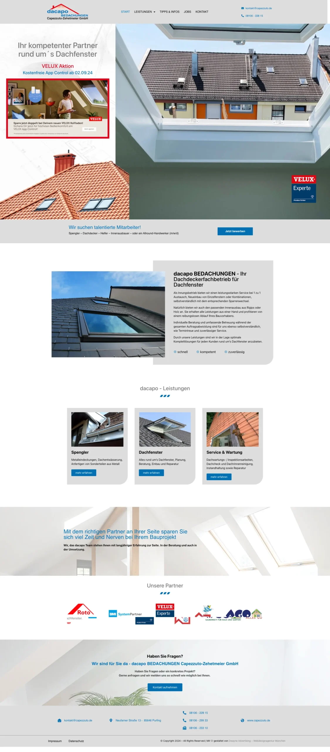 Website für Handwerker Dachdecker