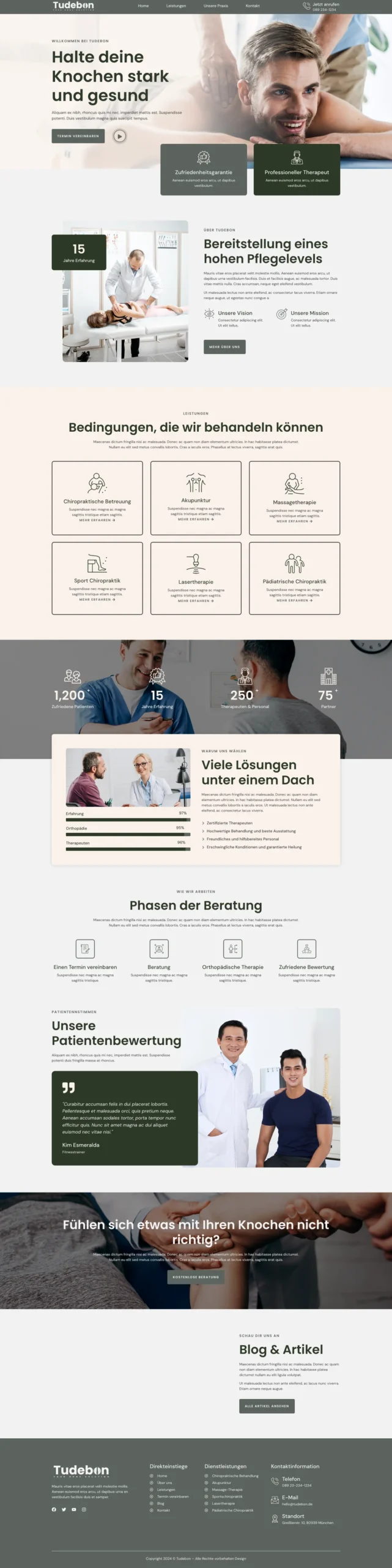 Webdesign für Arztpraxen Orthopädische Praxis