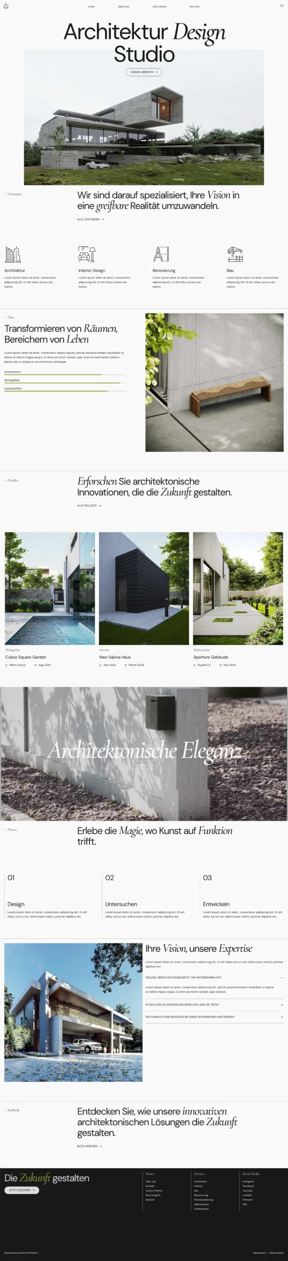 Webdesign für Architekten