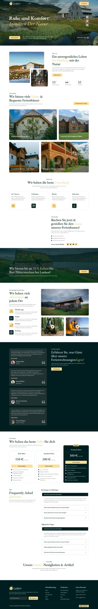 Website für Ferienwohnung