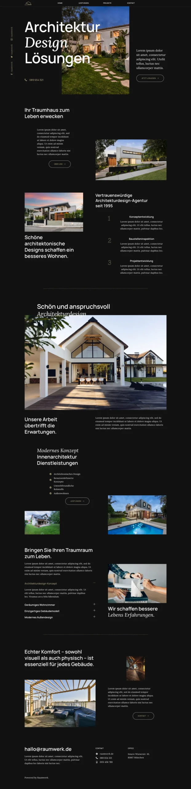Webdesign für Architekten