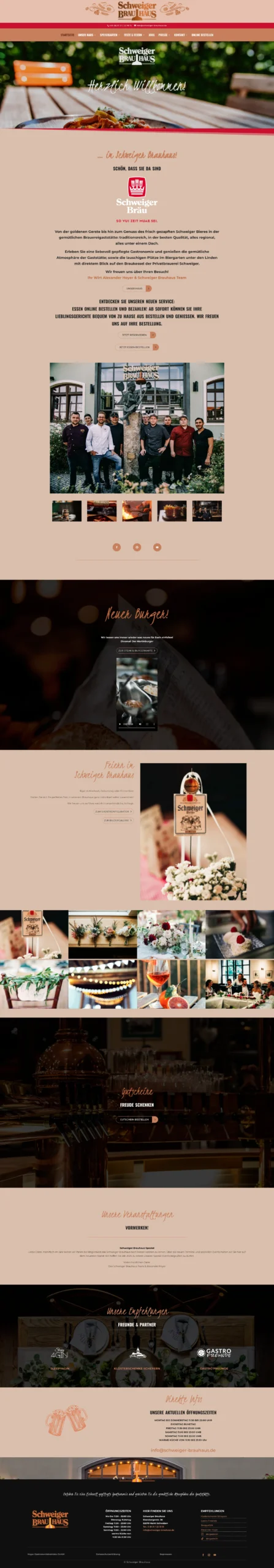 Website für Restaurant erstellen